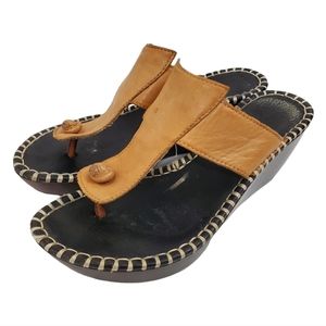 DONALD J PLINER Sandals Thong VACHETTA Leather Wedge